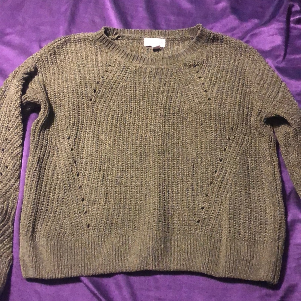 Olive green knit sweater